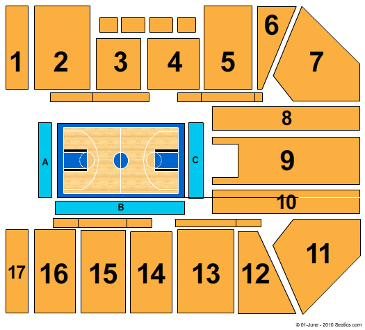 bp pulse LIVE Basketball Seating Chart